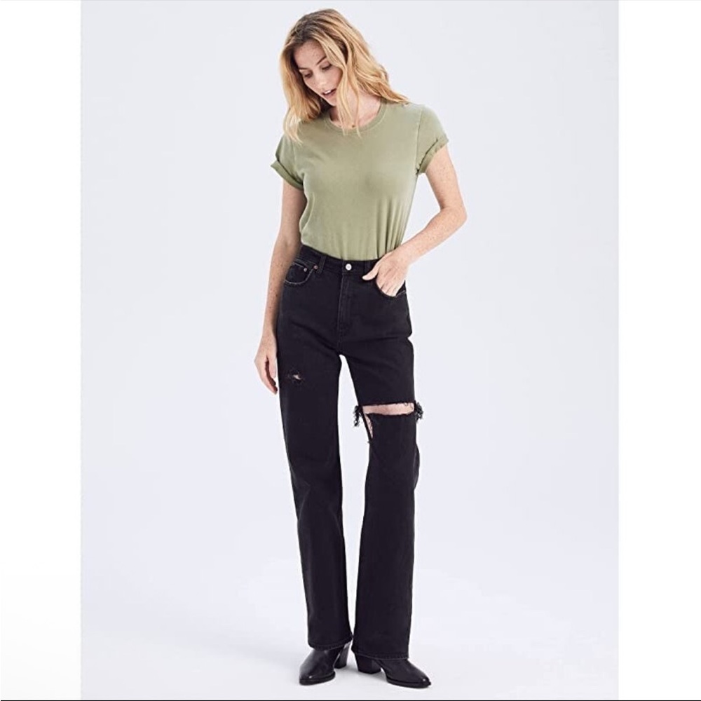 Abercrombie & Fitch 90’s Relaxed High Rise Black Jeans 25